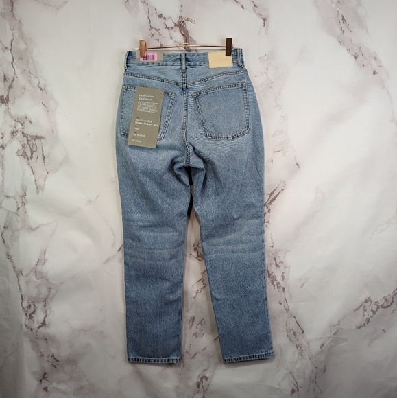 Everlane Jeans 29 Regular Button Fly 90s Cheeky Straight High Rise Light - Picture 5 of 12